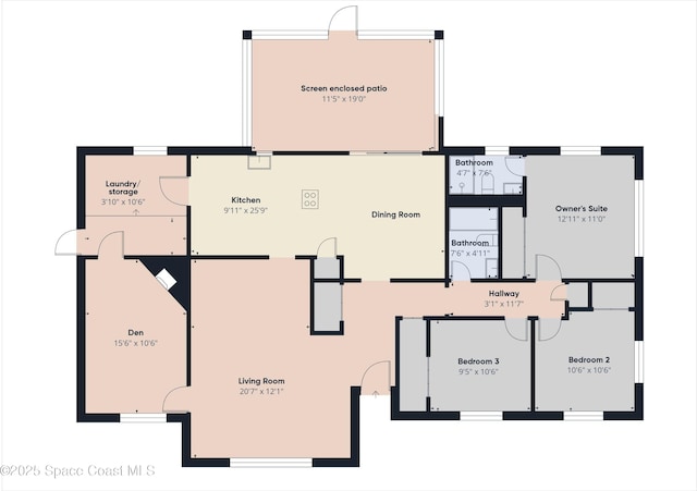 2115 Otterbein Ave, Cocoa, FL 32926 - floor plan / room layout