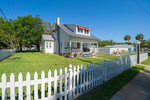 1248 Highland Ave, Melbourne, FL 32935 - bungalow-style house featuring a porch and a chimney