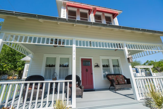 1248 Highland Ave, Melbourne, FL 32935 - view of front of house with a porch