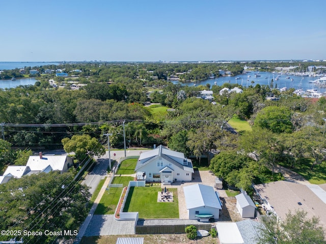 1248 Highland Ave, Melbourne, FL 32935 - aerial view of property and surrounding area with a nearby body of water