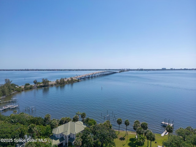 1248 Highland Ave, Melbourne, FL 32935 - water view featuring a notable bridge