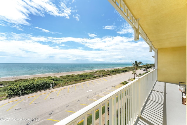 505 S Miramar Ave Unit 2403, Indialantic, FL 32903 - balcony featuring view of water and beach