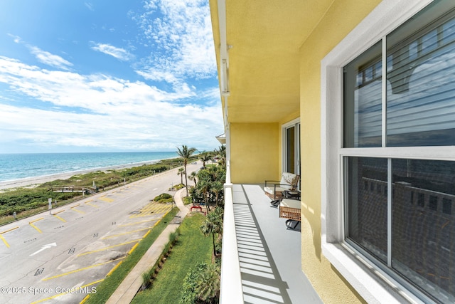 505 S Miramar Ave Unit 2403, Indialantic, FL 32903 - balcony featuring view of water and beach