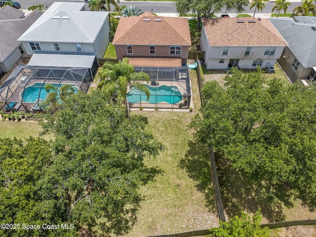 5256 Mansford Pl, Melbourne, FL 32940 - aerial view of residential area with a pool area
