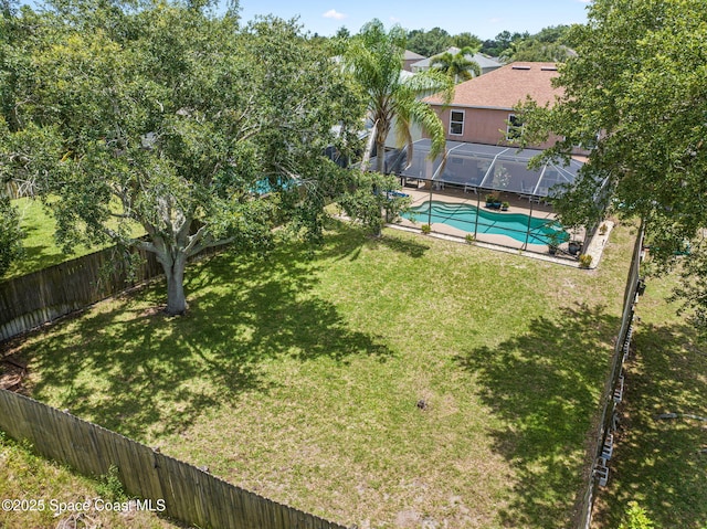5256 Mansford Pl, Melbourne, FL 32940 - view of yard with a lanai