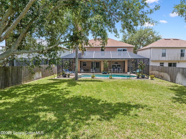 5256 Mansford Pl, Melbourne, FL 32940 - back of house featuring glass enclosure
