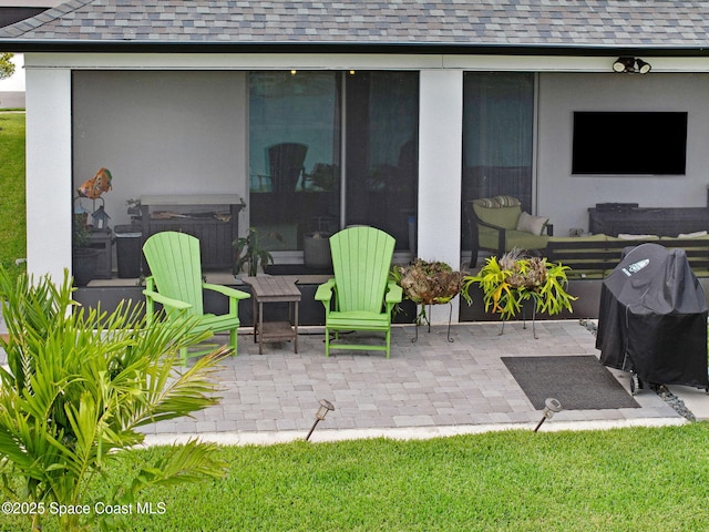 2365 Roygaris St NW, Palm Bay, FL 32907 - view of patio with a covered hot tub