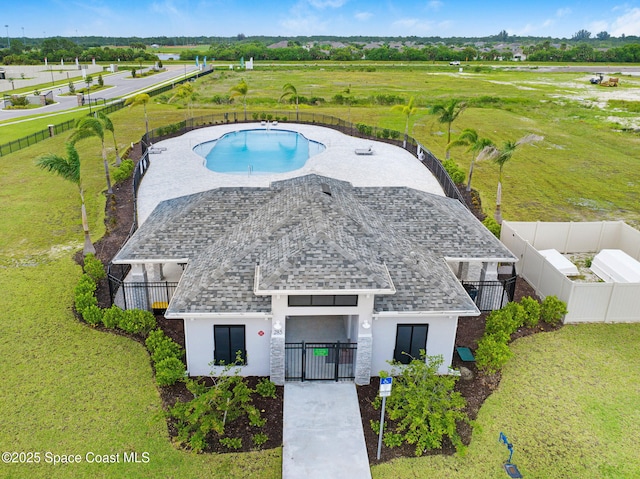 2365 Roygaris St NW, Palm Bay, FL 32907 - view from above of property with a pool area