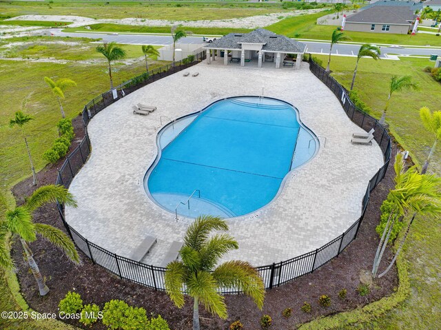 2365 Roygaris St NW, Palm Bay, FL 32907 - community pool featuring a gazebo and a patio area