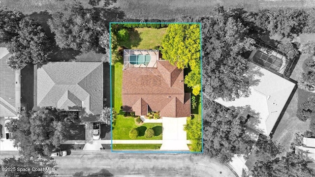 1090 Spring Oak Dr, Melbourne, FL 32901 - view of subject property with property parcel outlined