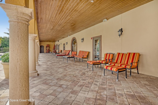 681 Ventura Dr, Satellite Beach, FL 32937 - view of patio / terrace with an outdoor living space