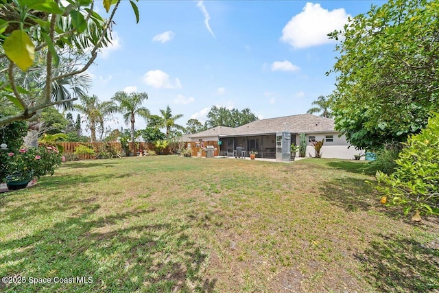 1250 Corning Ave NW, Palm Bay, FL 32907 - view of yard with a sunroom