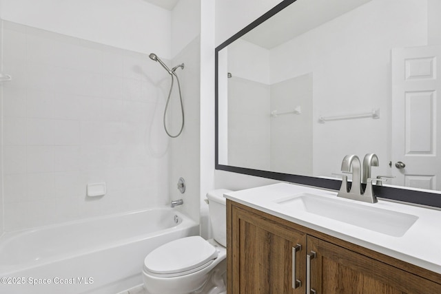 1609 Kestrel Ct, Rockledge, FL 32955 - full bathroom with toilet, vanity, and bathing tub / shower combination