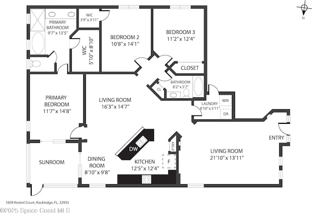 1609 Kestrel Ct, Rockledge, FL 32955 - view of property floor plan