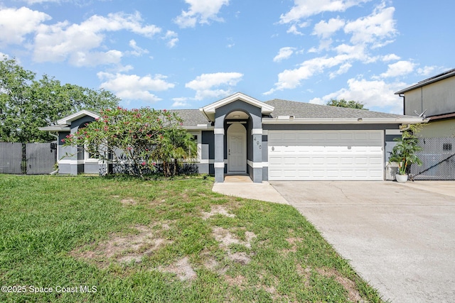 490 Candlestick Ave NE, Palm Bay, FL 32907 - ranch-style house featuring driveway, a garage, and stucco siding