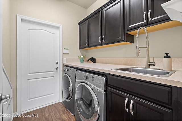 7914 Creshire Ct, Melbourne, FL 32940 - washroom featuring independent washer and dryer and cabinet space