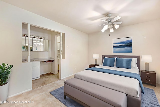 211 Naylor Dr, Melbourne, FL 32904 - bedroom featuring light tile patterned flooring and a ceiling fan