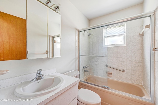 211 Naylor Dr, Melbourne, FL 32904 - bathroom with vanity and bath / shower combo with glass door