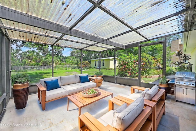 211 Naylor Dr, Melbourne, FL 32904 - view of patio / terrace featuring outdoor lounge area and area for grilling