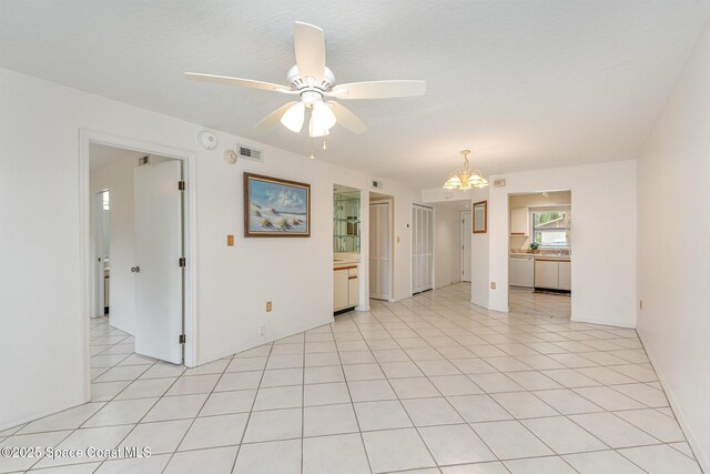 1600 Woodland Dr Unit 4105, Rockledge, FL 32955 - empty room with a chandelier, ceiling fan, and a smoke detector