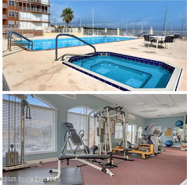 93 Delannoy Ave Unit 601, Cocoa, FL 32922 - community pool featuring a patio and a hot tub