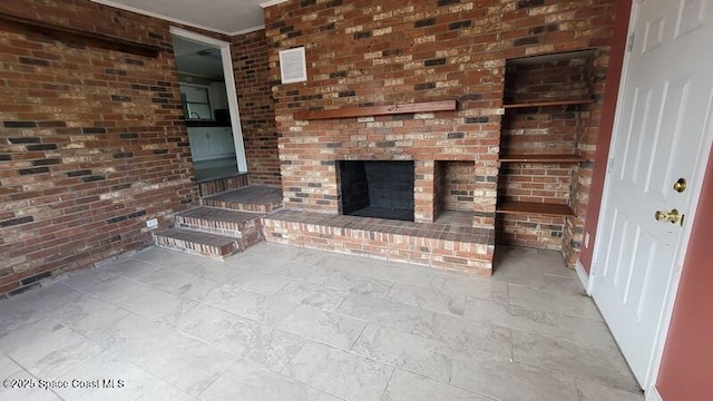 1666 Terrace St, Cocoa, FL 32922 - view of patio / terrace featuring a fireplace