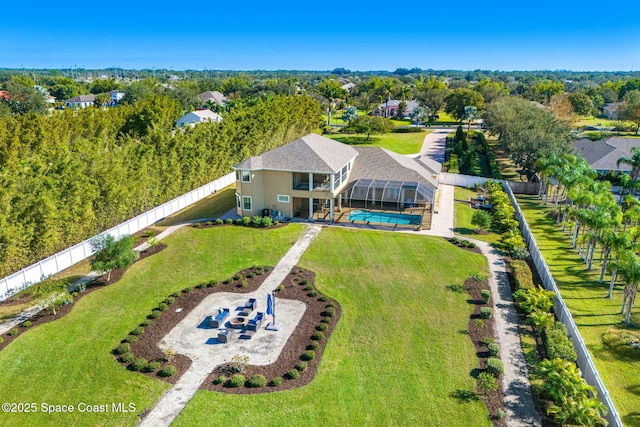 4022 Tradewinds Trl, Merritt Island, FL 32953 - aerial view of property and surrounding area with a pool