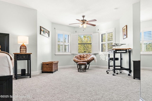 4022 Tradewinds Trl, Merritt Island, FL 32953 - office space featuring carpet flooring and a ceiling fan