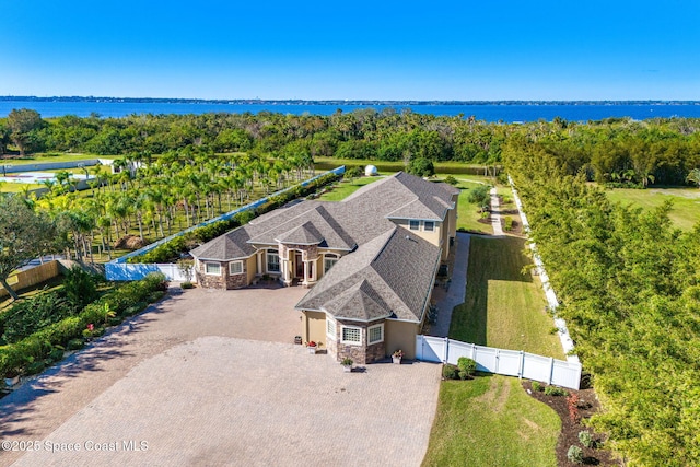 4022 Tradewinds Trl, Merritt Island, FL 32953 - view from above of property with a large body of water