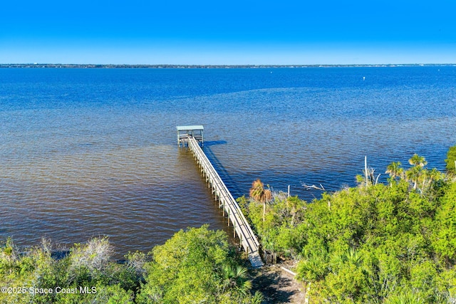 4022 Tradewinds Trl, Merritt Island, FL 32953 - dock area featuring a water view