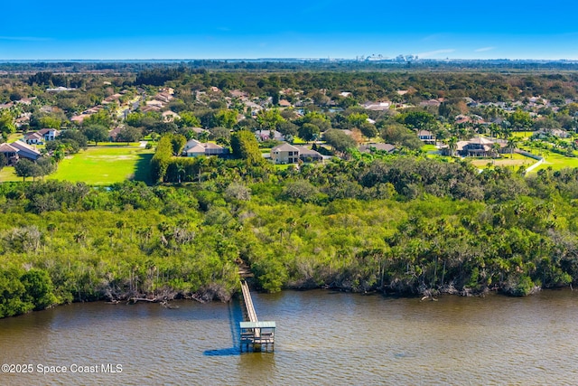 4022 Tradewinds Trl, Merritt Island, FL 32953 - aerial perspective of suburban area with a large body of water