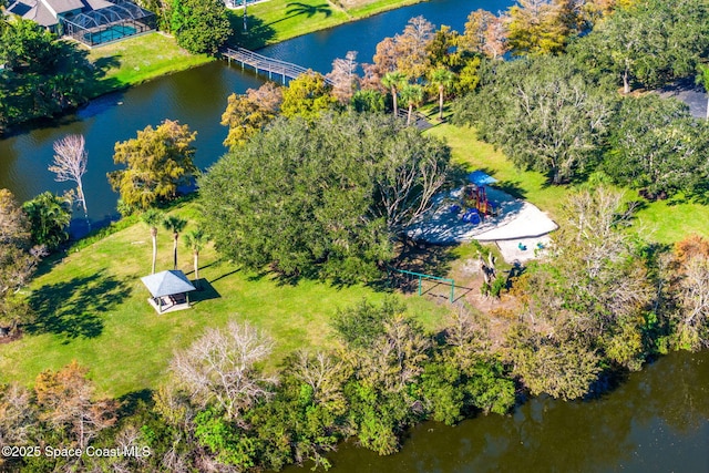 4022 Tradewinds Trl, Merritt Island, FL 32953 - aerial view of a tree filled landscape and a large body of water
