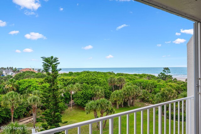 8700 Ridgewood Ave Unit Ph2B, Cape Canaveral, FL 32920 - balcony featuring a water view