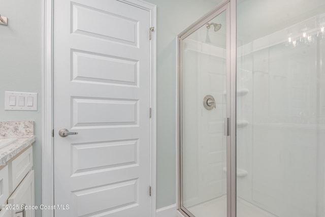 1331 Tupelo Cir, Cocoa, FL 32926 - full bathroom featuring a stall shower and vanity