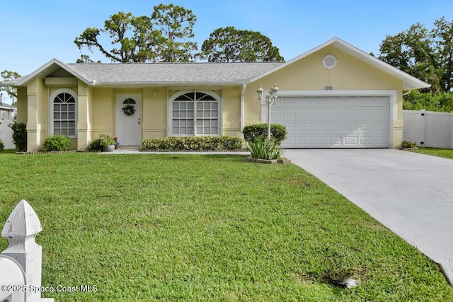 1790 Seeley Cir NW, Palm Bay, FL 32907 - single story home featuring stucco siding, driveway, and an attached garage