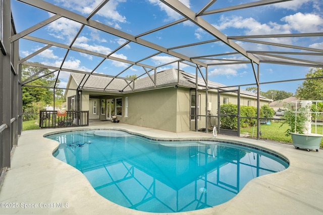 251 District St SE, Palm Bay, FL 32909 - outdoor pool with a patio area and a lanai