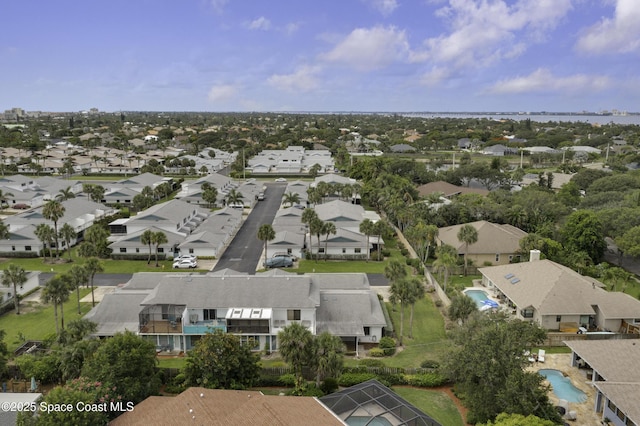 290 Paradise Blvd Unit 61, Indialantic, FL 32903 - aerial view of residential area featuring a pool