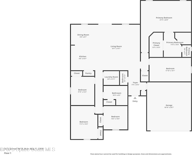 1427 Damon Rd SE, Palm Bay, FL 32909 - property floor plan