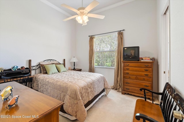 2770 Grand Isle Way SW, Vero Beach, FL 32968 - bedroom featuring ornamental molding and light carpet