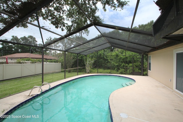 1361 Athens Dr NE, Palm Bay, FL 32907 - view of swimming pool featuring a patio and a lanai
