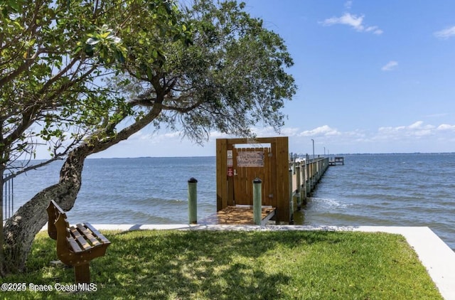 2815 S Atlantic Ave Unit 705, Cocoa Beach, FL 32931 - dock area with a water view