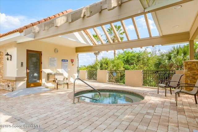 1475 Isabella Dr Unit 101, Melbourne, FL 32935 - view of swimming pool with a community hot tub and a patio area