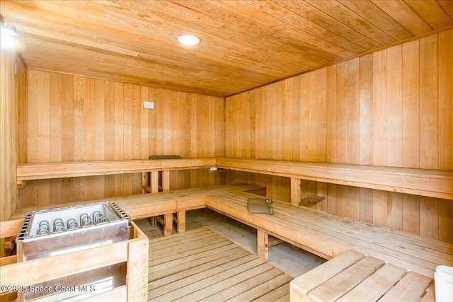 1475 Isabella Dr Unit 101, Melbourne, FL 32935 - sauna / steam room featuring wooden ceiling and wood walls