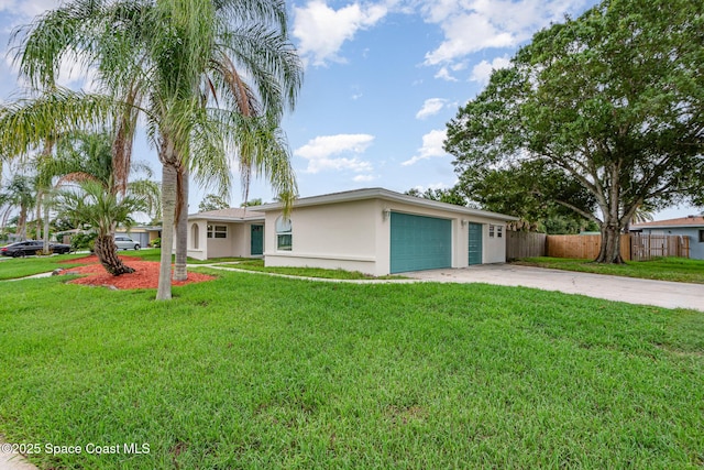 957 Waialae Cir NE, Palm Bay, FL 32905 - ranch-style house with driveway, stucco siding, and a garage