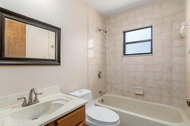 1262 Heberling St NW, Palm Bay, FL 32907 - full bath with toilet, vanity, and bathtub / shower combination