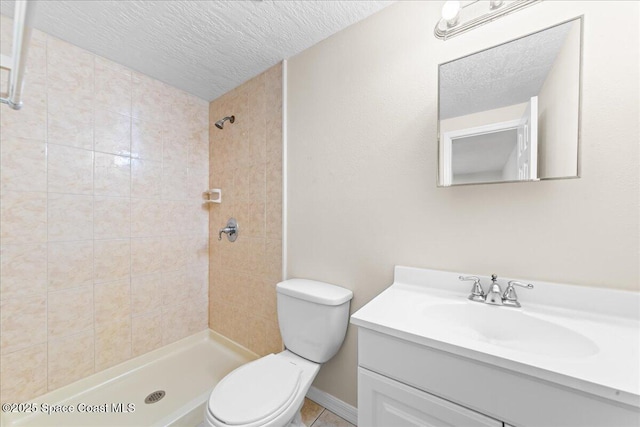501 Santo Domingo Ave SW, Palm Bay, FL 32908 - full bathroom with vanity, tiled shower, and a textured ceiling