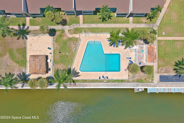 250 N Banana River Dr Unit H-8, Merritt Island, FL 32952 - aerial view of property's location with a pool