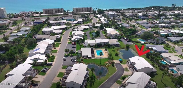 199 Skyline Ct, Satellite Beach, FL 32937 - aerial view of property and surrounding area with nearby suburban area and a nearby body of water