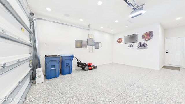 3466 Rixford Way, Palm Bay, FL 32909 - garage featuring recessed lighting and baseboards