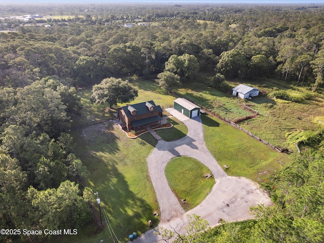 3373 Stratos Ln, Palm Bay, FL 32909 - aerial overview of property's location with a forest